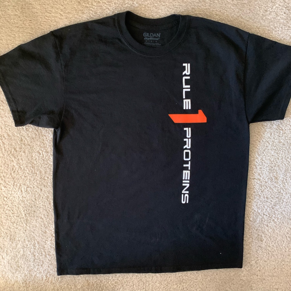 Rule 1 Proteins Black Crewneck T-Shirt